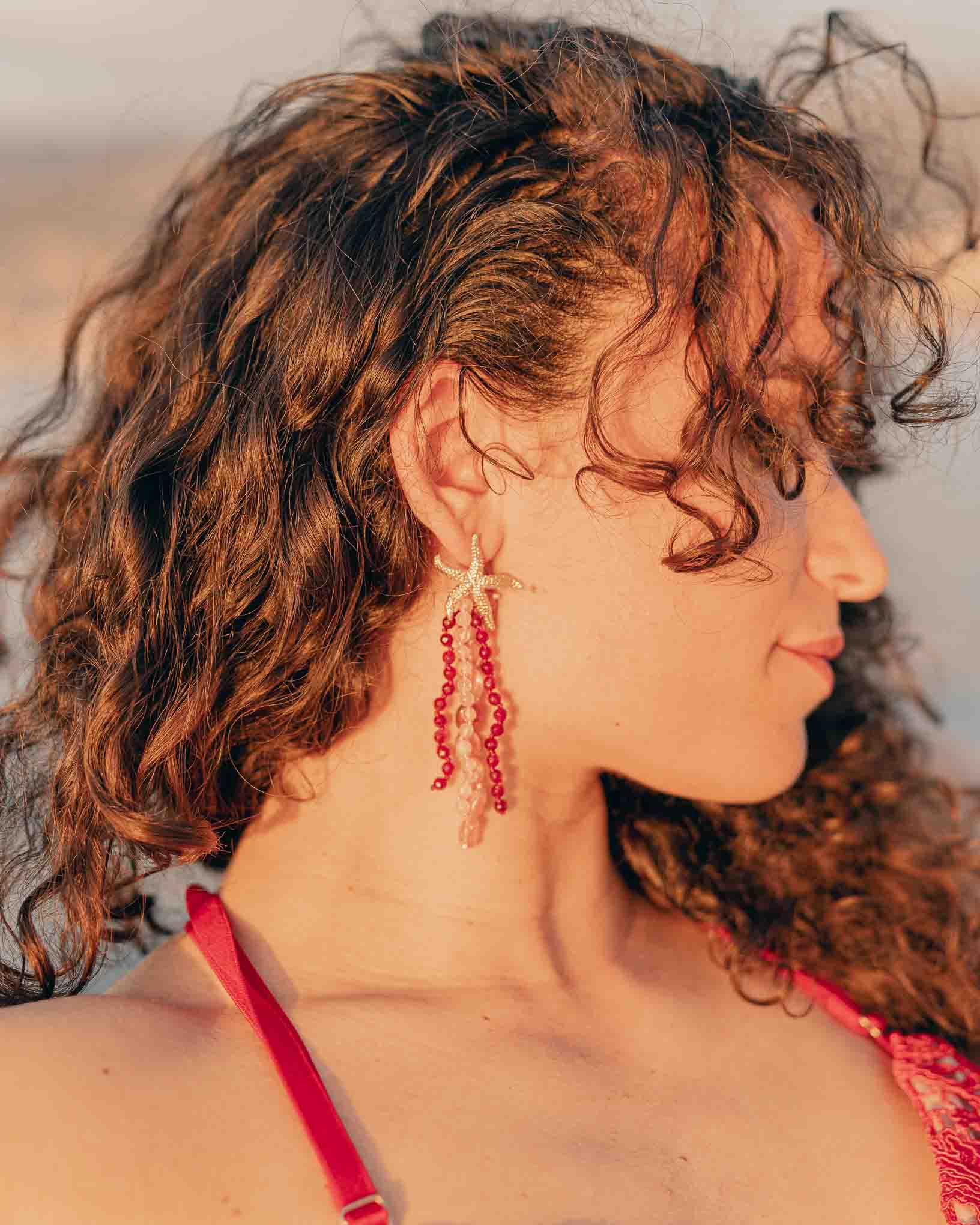 Ohrring Buddleja aus der Kollektion I giardini la Mortella von Donna Rachele Jewelry