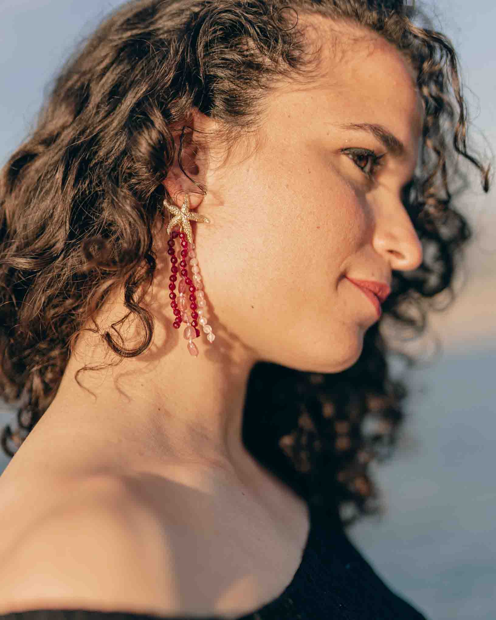 Ohrring Buddleja aus der Kollektion I giardini la Mortella von Donna Rachele Jewelry