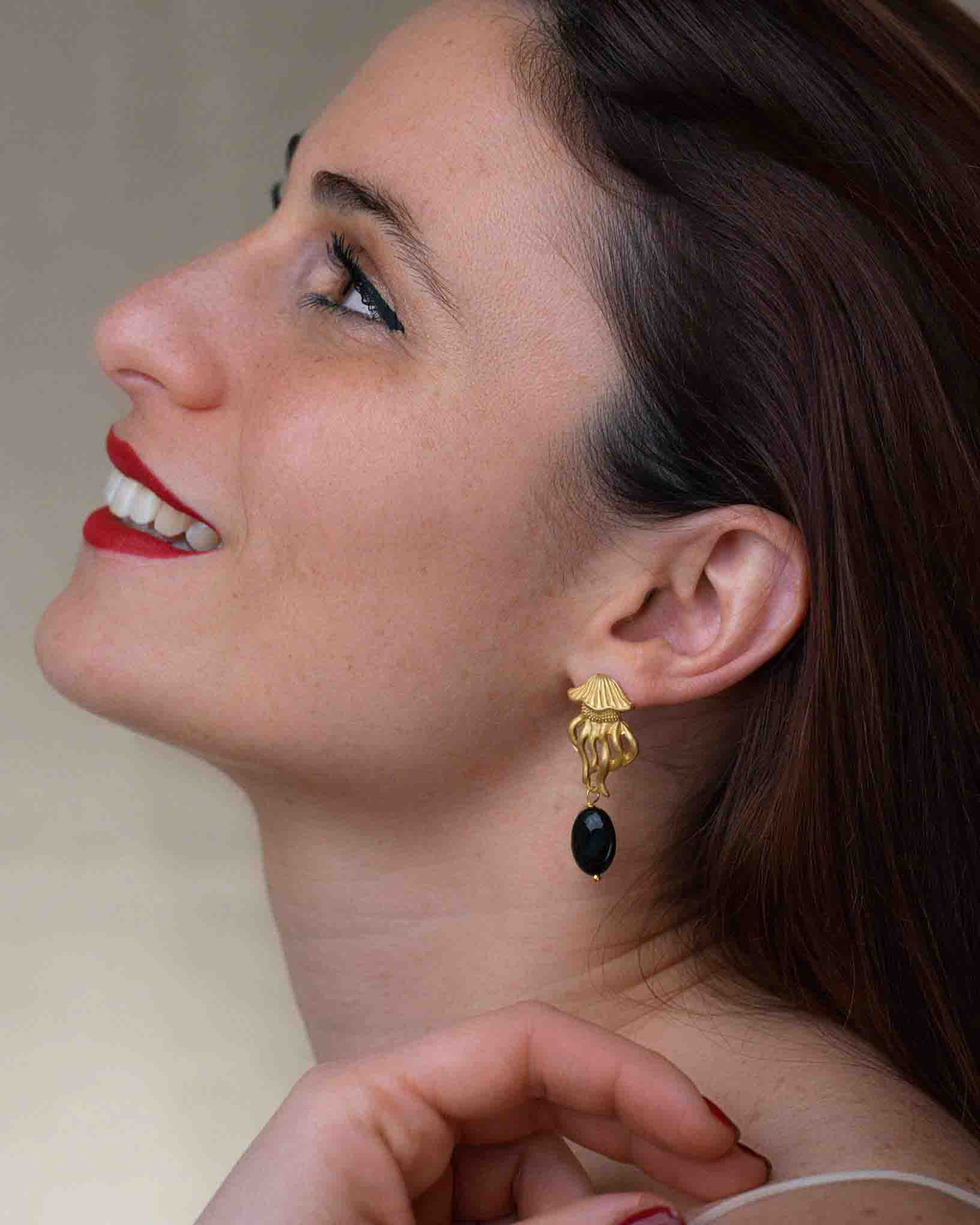 Ohrring Medusa Nera aus der Kollektion I Classici von Donna Rachele Jewelry