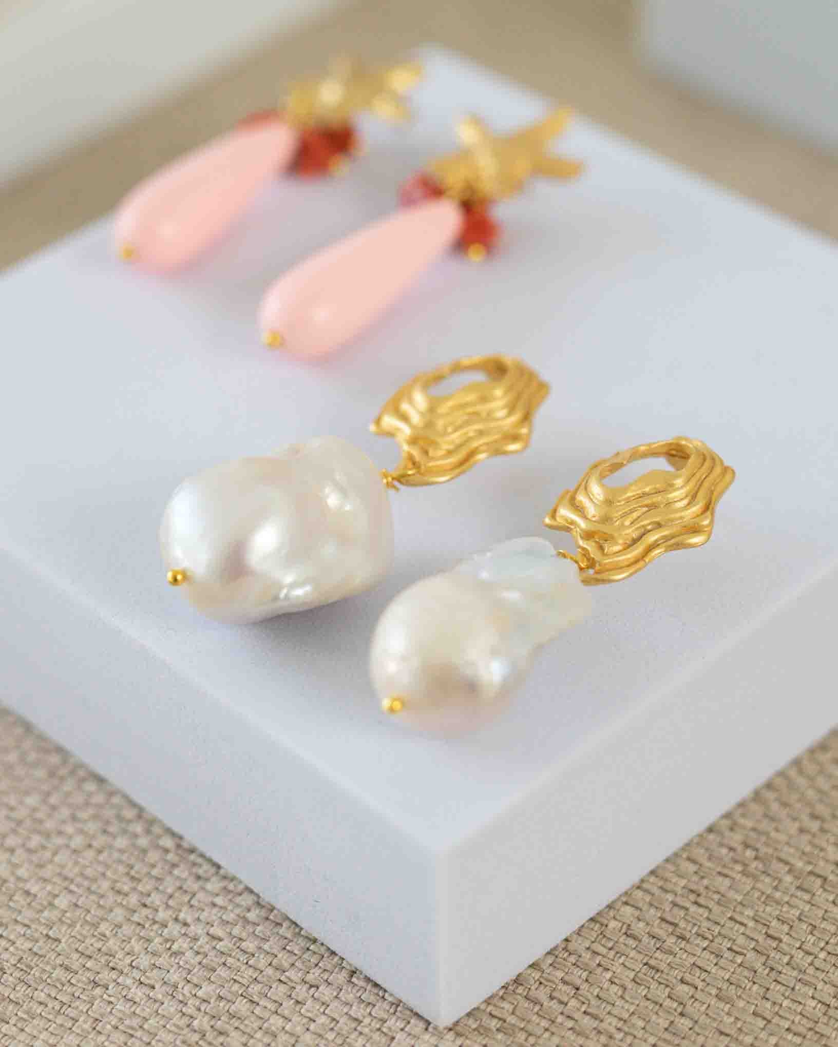 Ohrring Ostro aus der Kollektion Perle e Coralli von Donna Rachele Jewelry