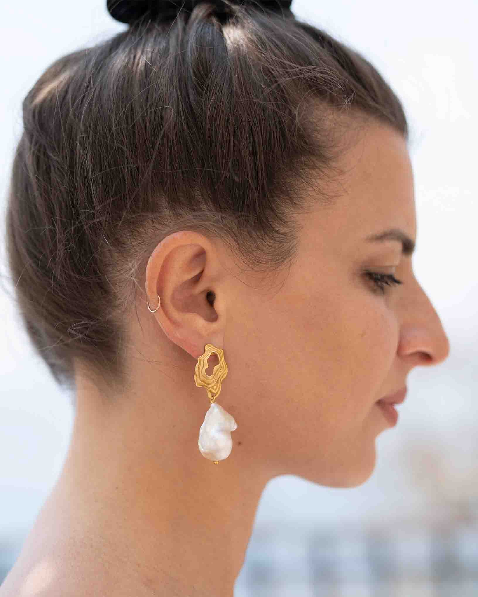 Ohrring Ostro aus der Kollektion Perle e Coralli von Donna Rachele Jewelry