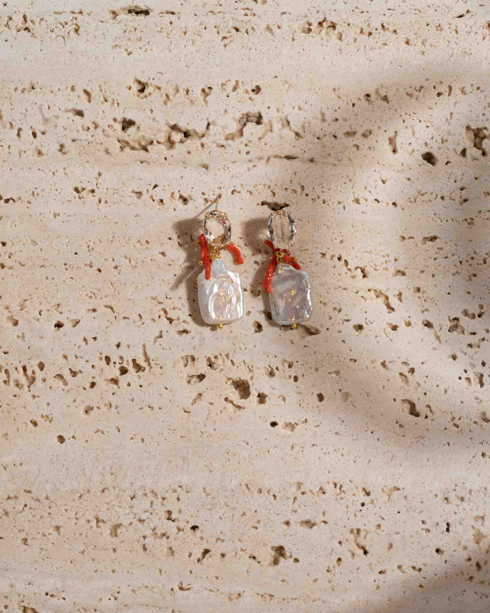 Ohrring Ponente aus der Kollektion Perle e Coralli von Donna Rachele Jewelry