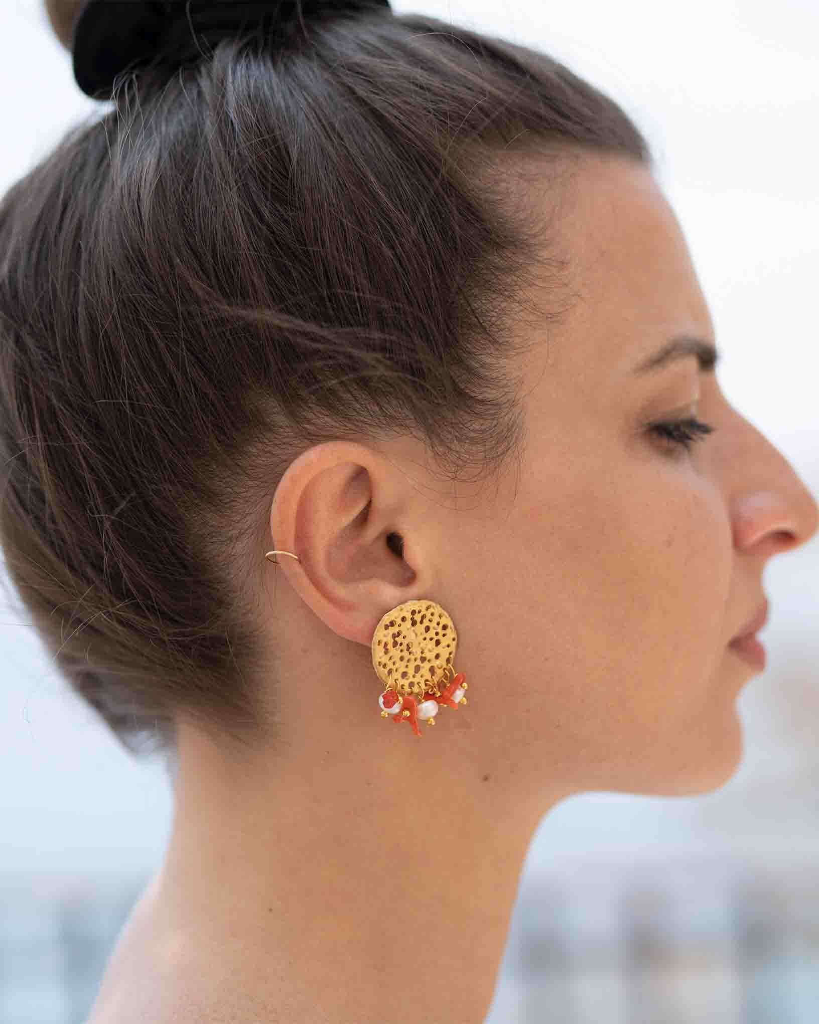 Ohrring Scirocco aus der Kollektion Perle e Coralli von Donna Rachele Jewelry