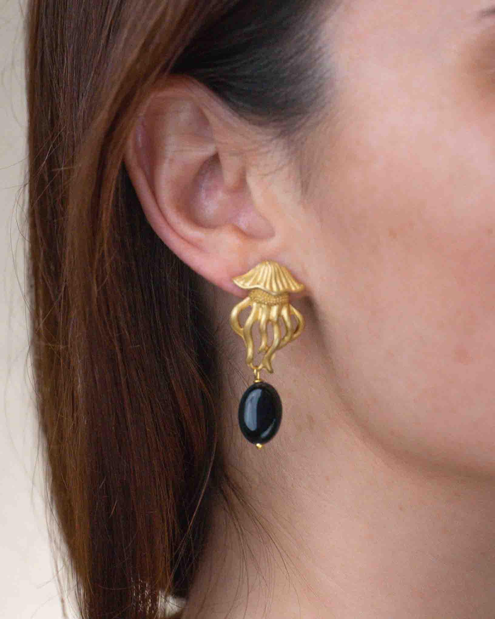 Ohrring Medusa Nera aus der Kollektion I Classici von Donna Rachele Jewelry