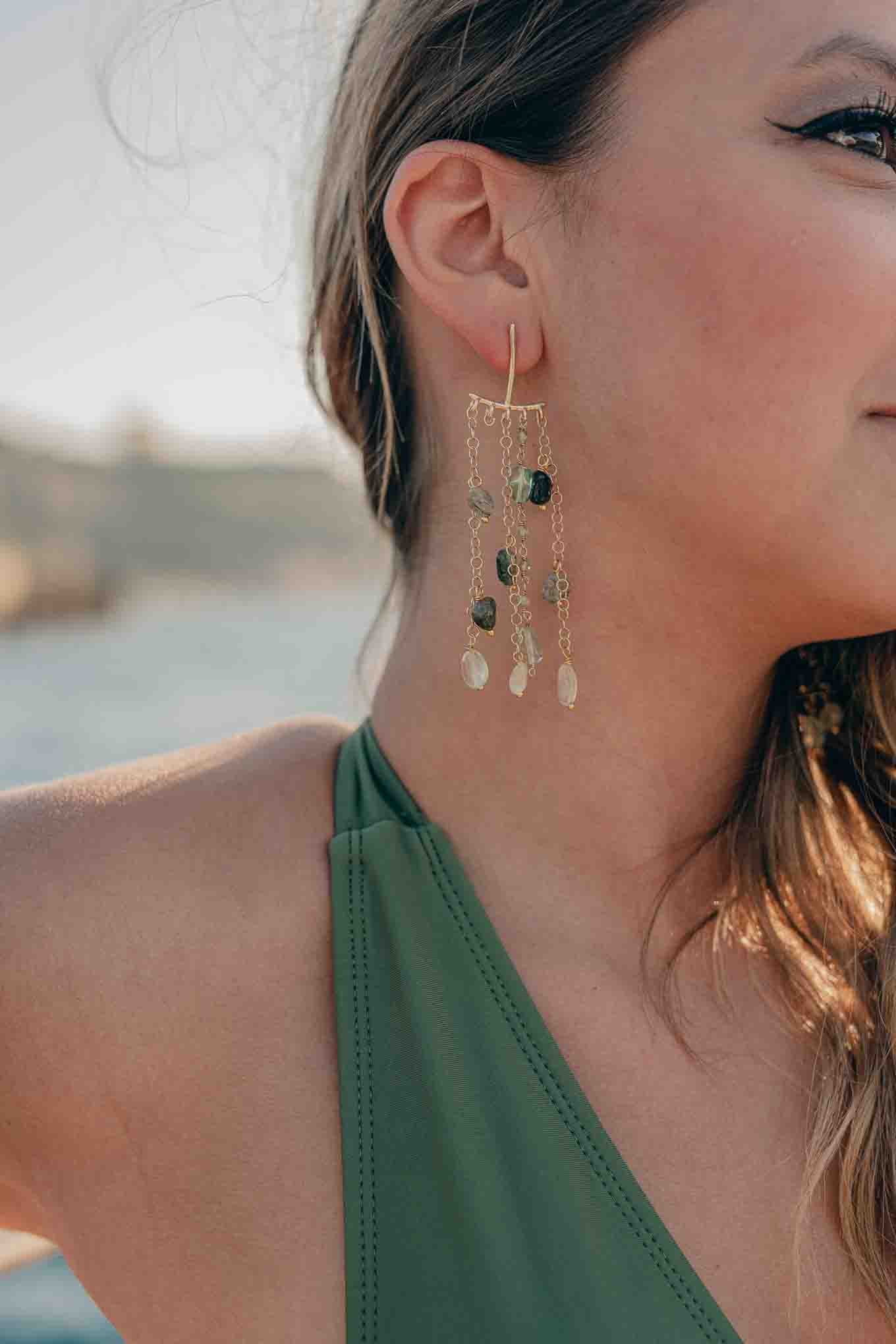 Ohrring Felce aus der Kollektion I giardini la Mortella von Donna Rachele Jewelry