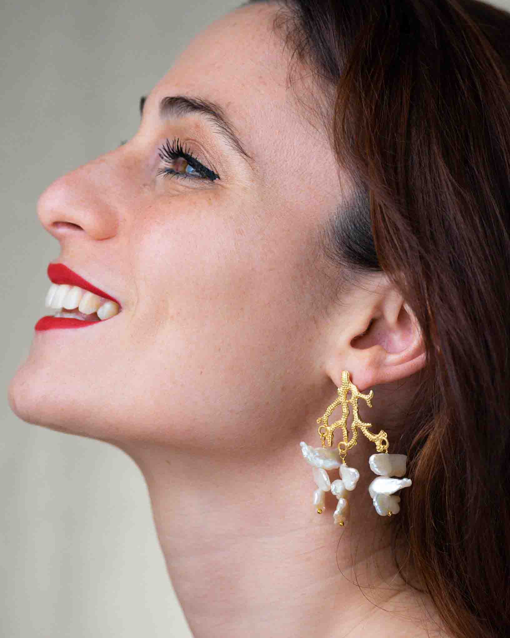 Ohrring Barriera Corallina aus der Kollektion Perle e Coralli von Donna Rachele Jewelry