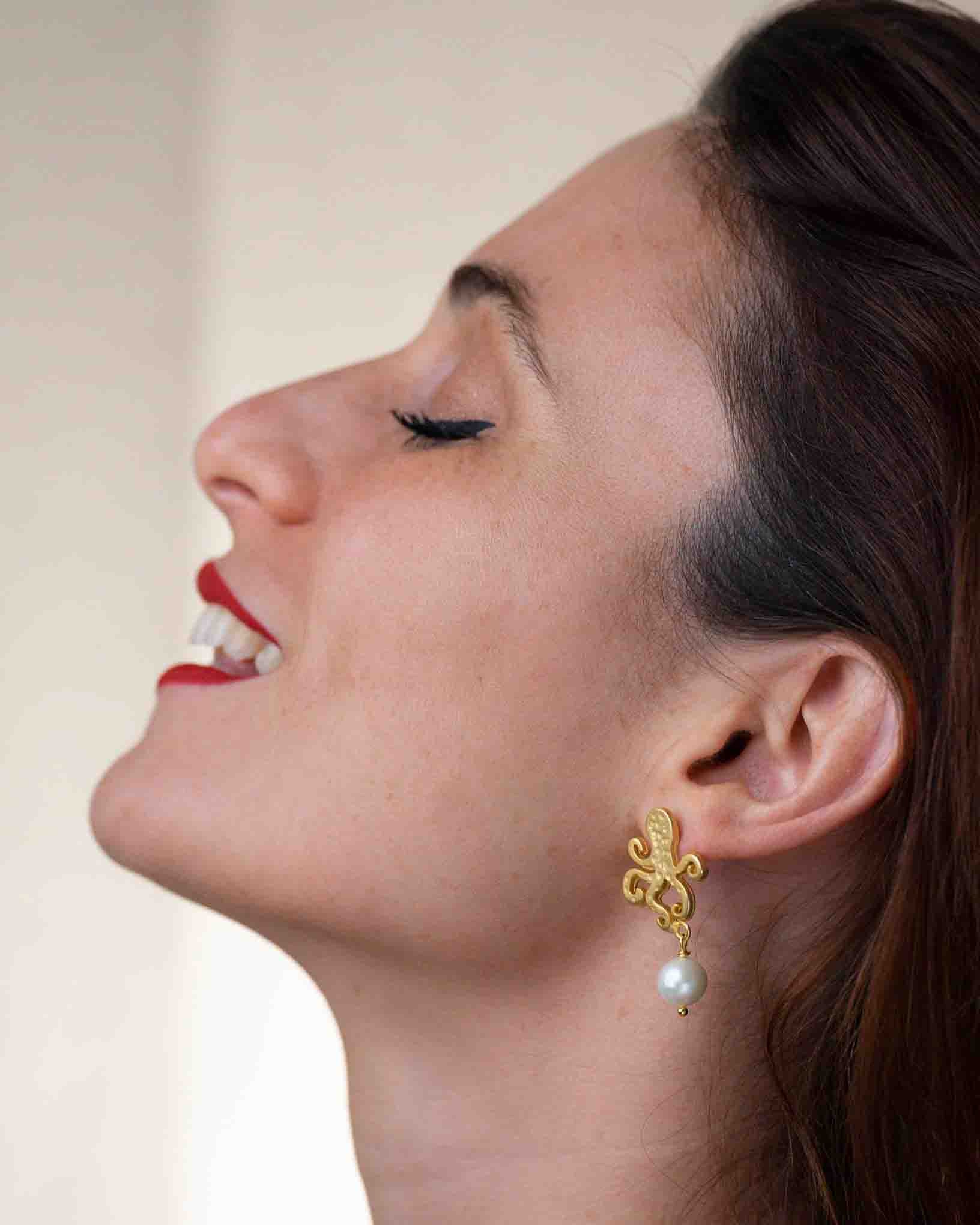 Ohrring Insalata di Polpo aus der Kollektion Perle e Coralli von Donna Rachele Jewelry