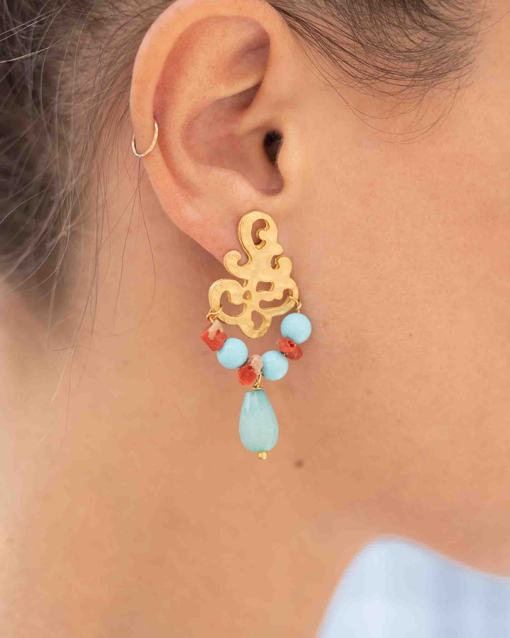Ohrring Levante aus der Kollektion Perle e Coralli von Donna Rachele Jewelry