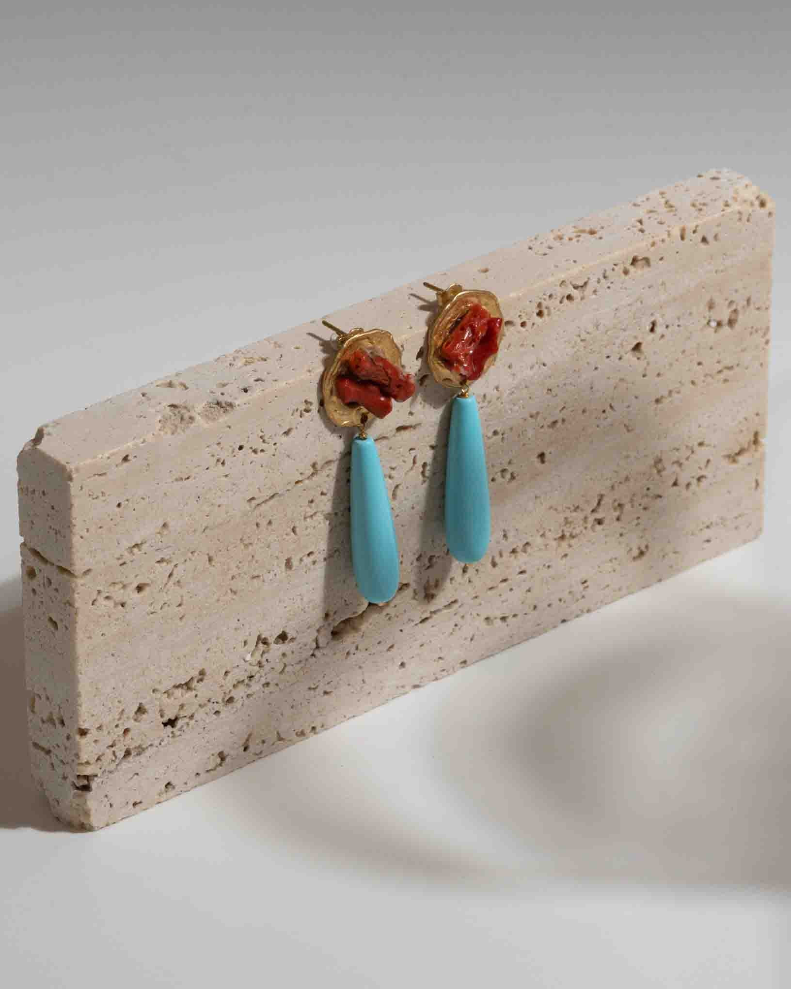 Ohrring Maestrale aus der Kollektion Perle e Coralli von Donna Rachele Jewelry