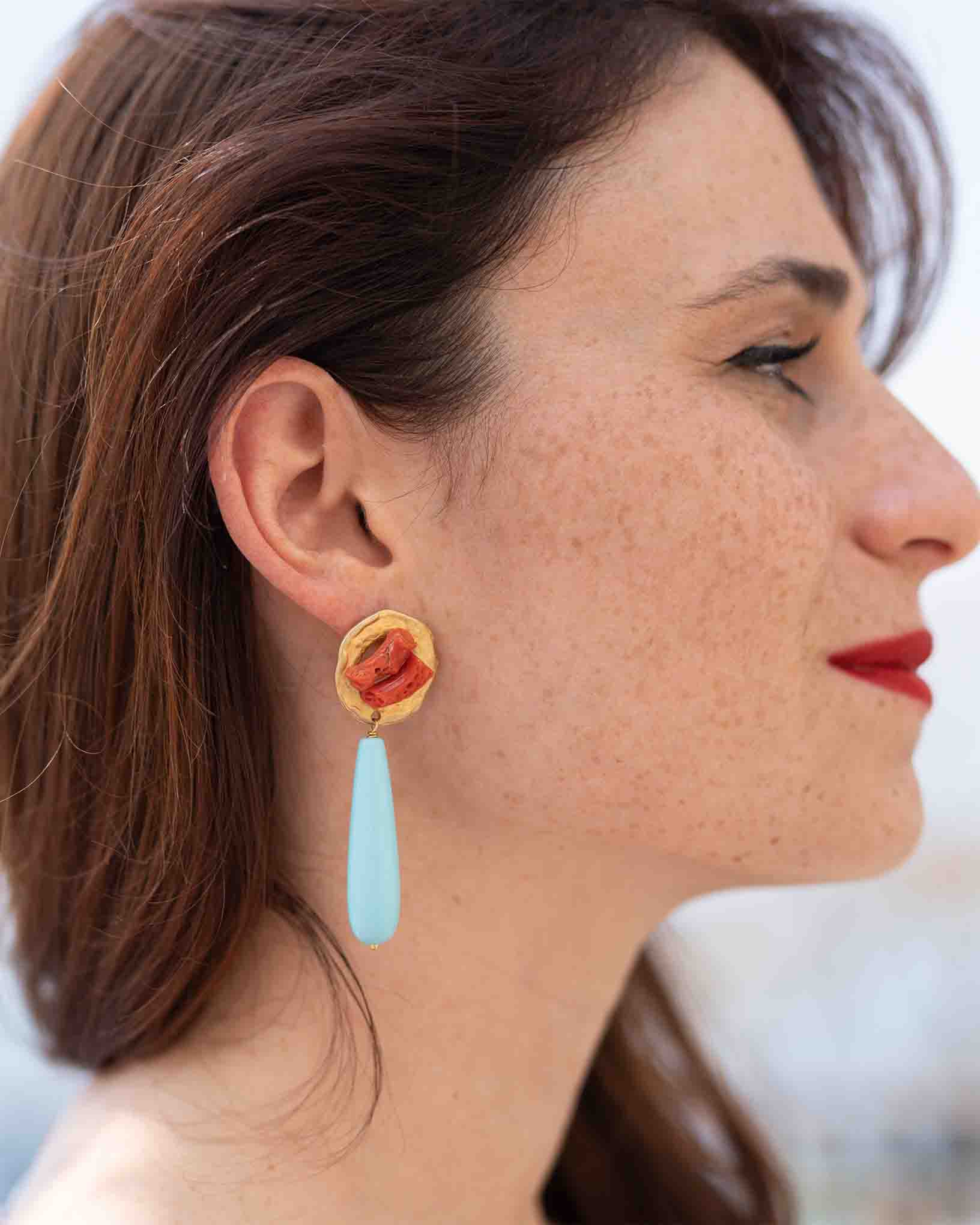 Ohrring Maestrale aus der Kollektion Perle e Coralli von Donna Rachele Jewelry