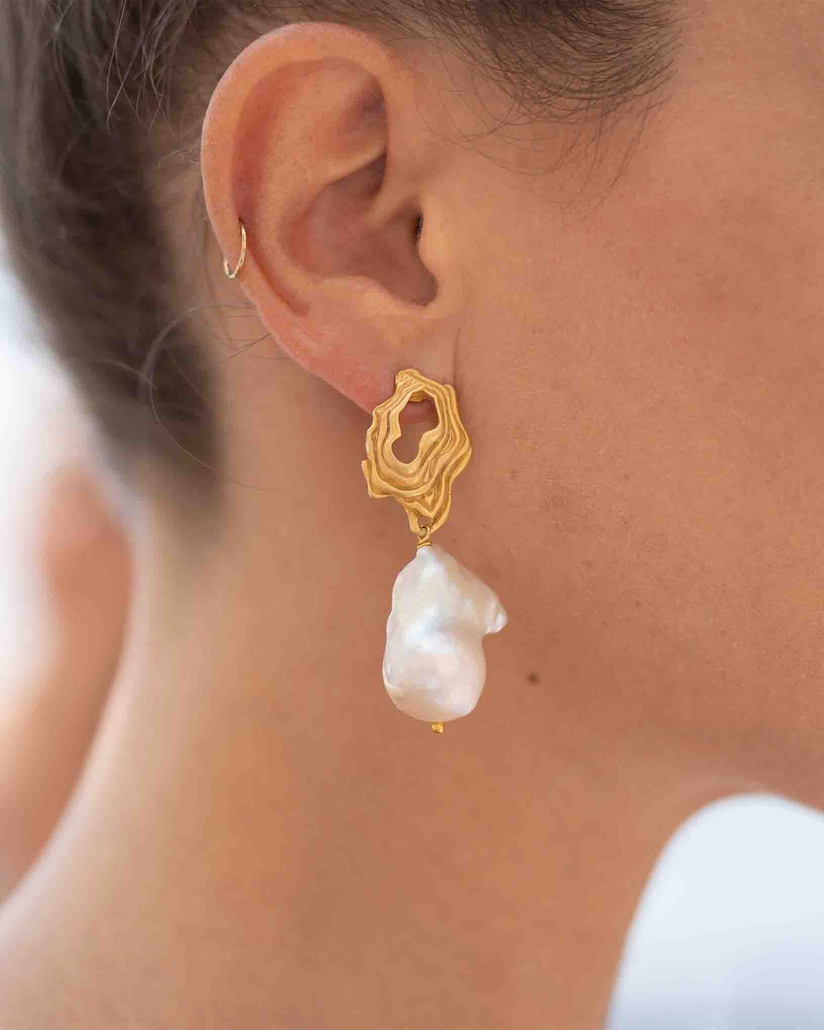 Ohrring Ostro aus der Kollektion Perle e Coralli von Donna Rachele Jewelry