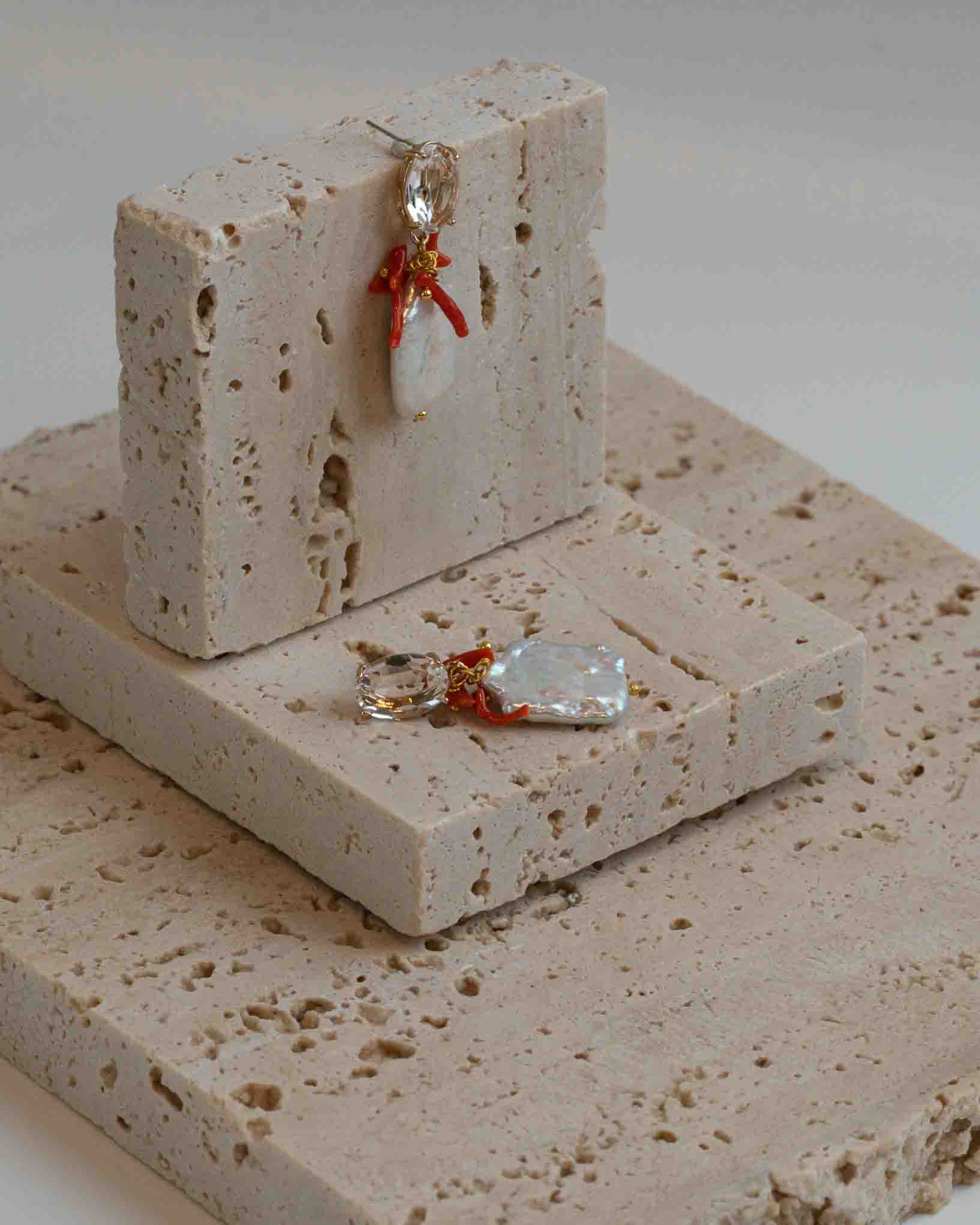 Ohrring Ponente aus der Kollektion Perle e Coralli von Donna Rachele Jewelry