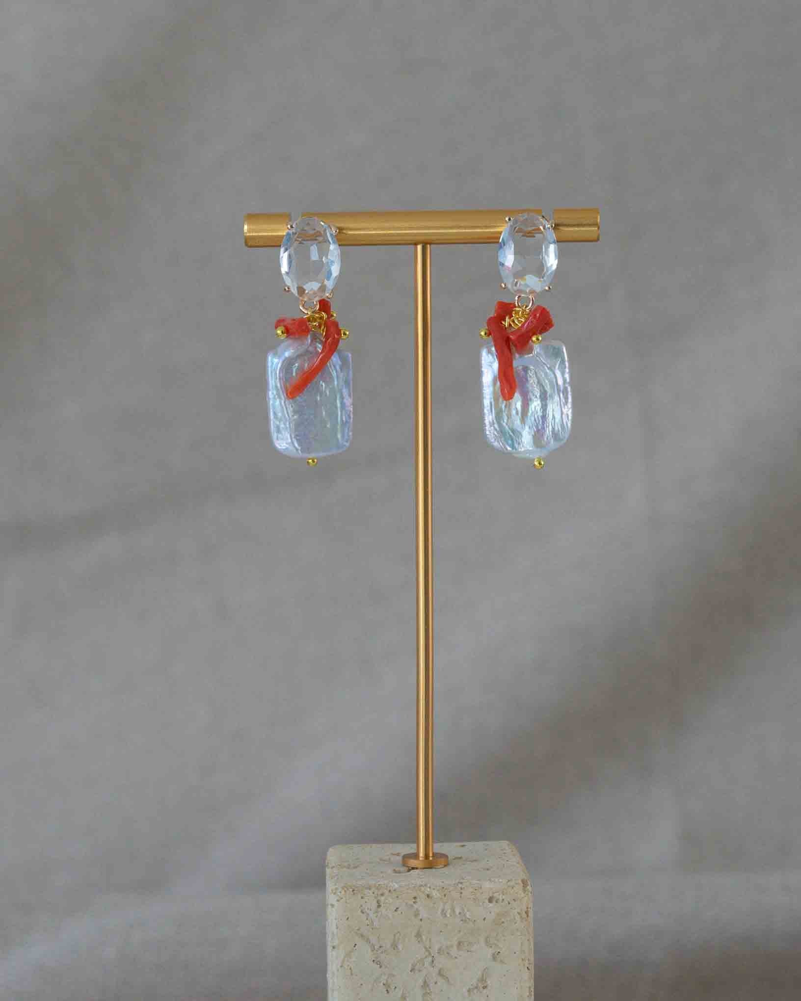 Ohrring Ponente aus der Kollektion Perle e Coralli von Donna Rachele Jewelry