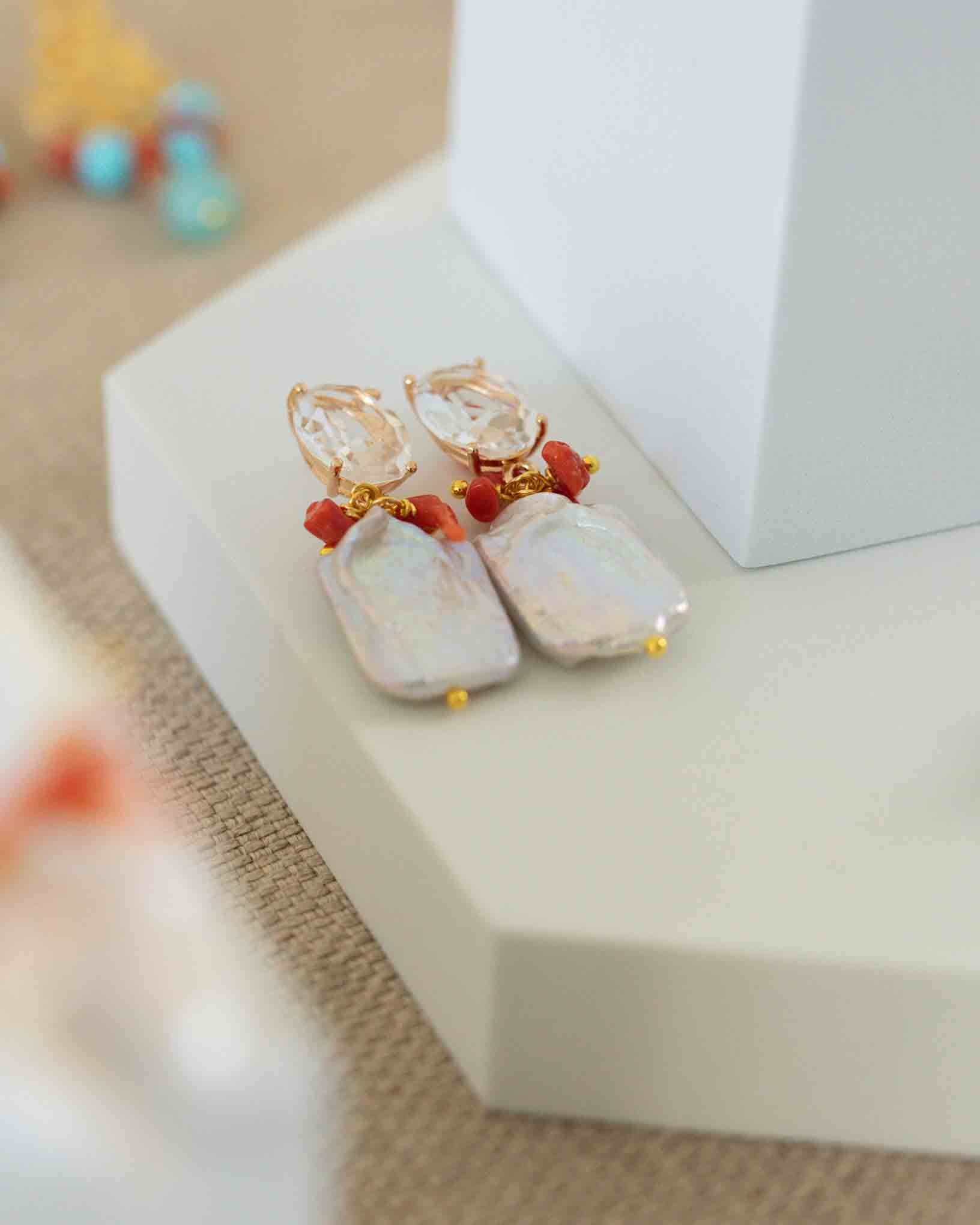 Ohrring Ponente aus der Kollektion Perle e Coralli von Donna Rachele Jewelry