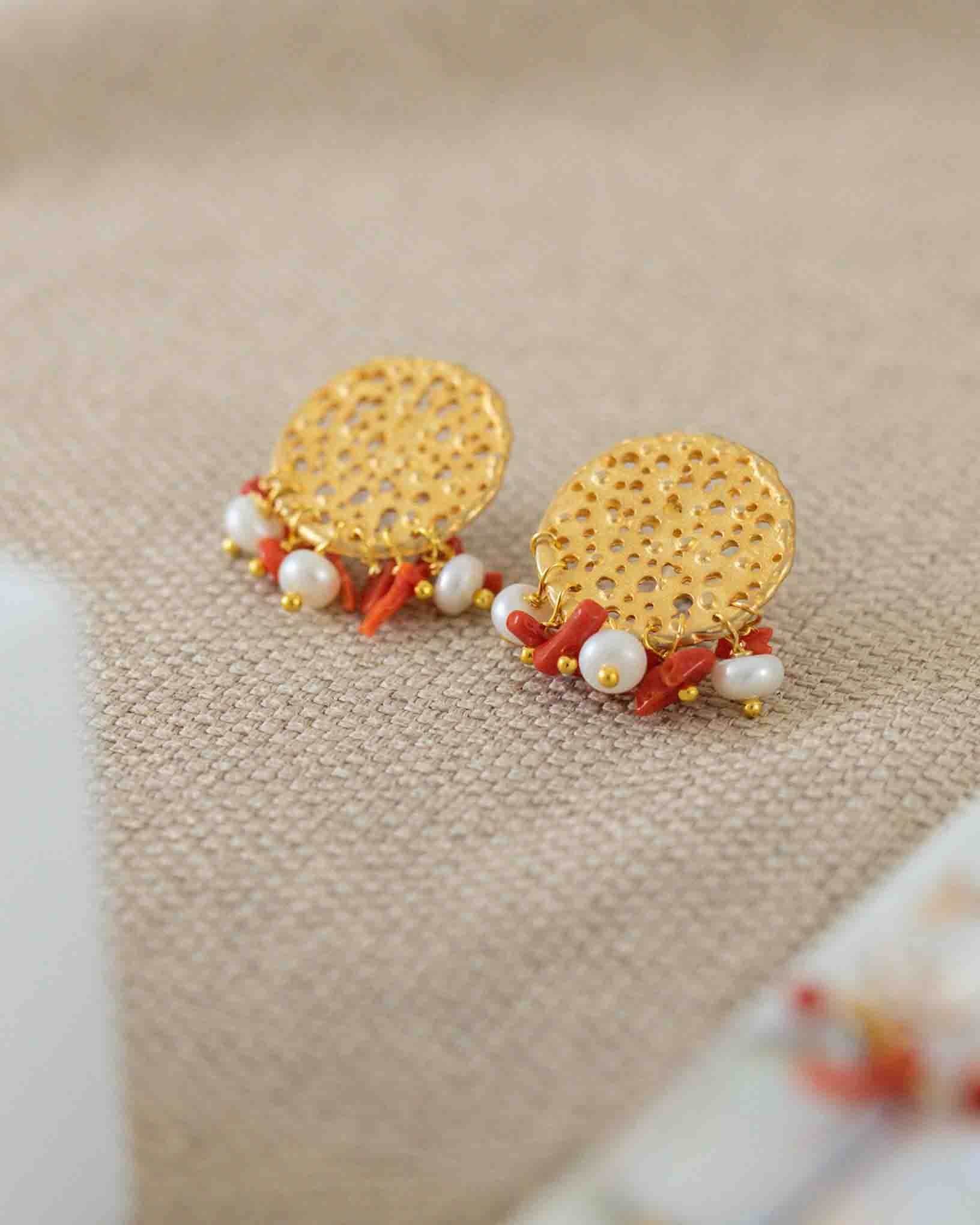Ohrring Scirocco aus der Kollektion Perle e Coralli von Donna Rachele Jewelry