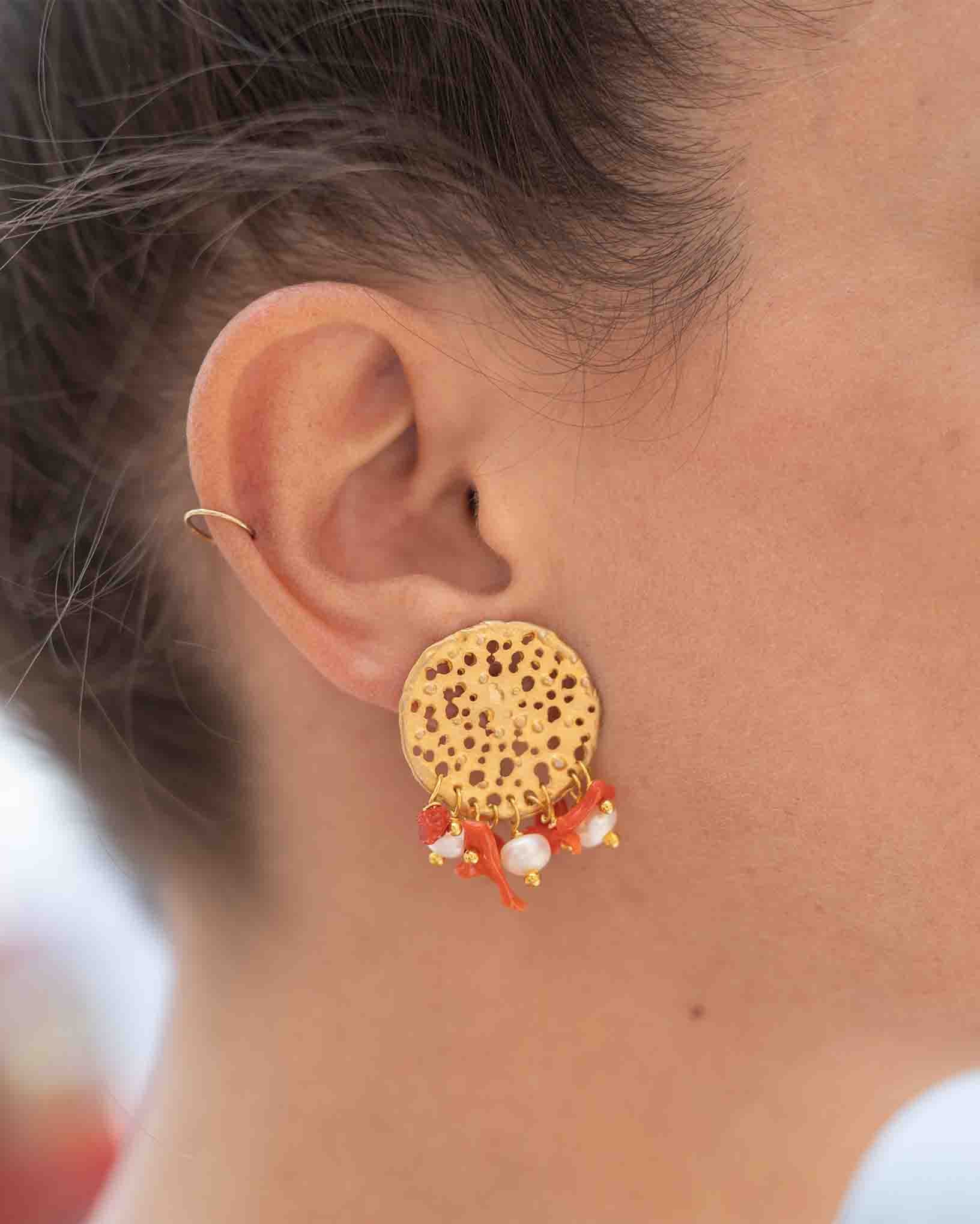Ohrring Scirocco aus der Kollektion Perle e Coralli von Donna Rachele Jewelry