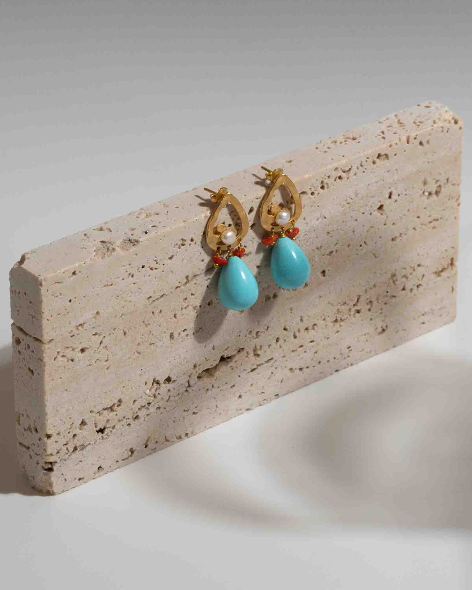 Ohrring Tramontana aus der Kollektion Perle e Coralli von Donna Rachele Jewelry