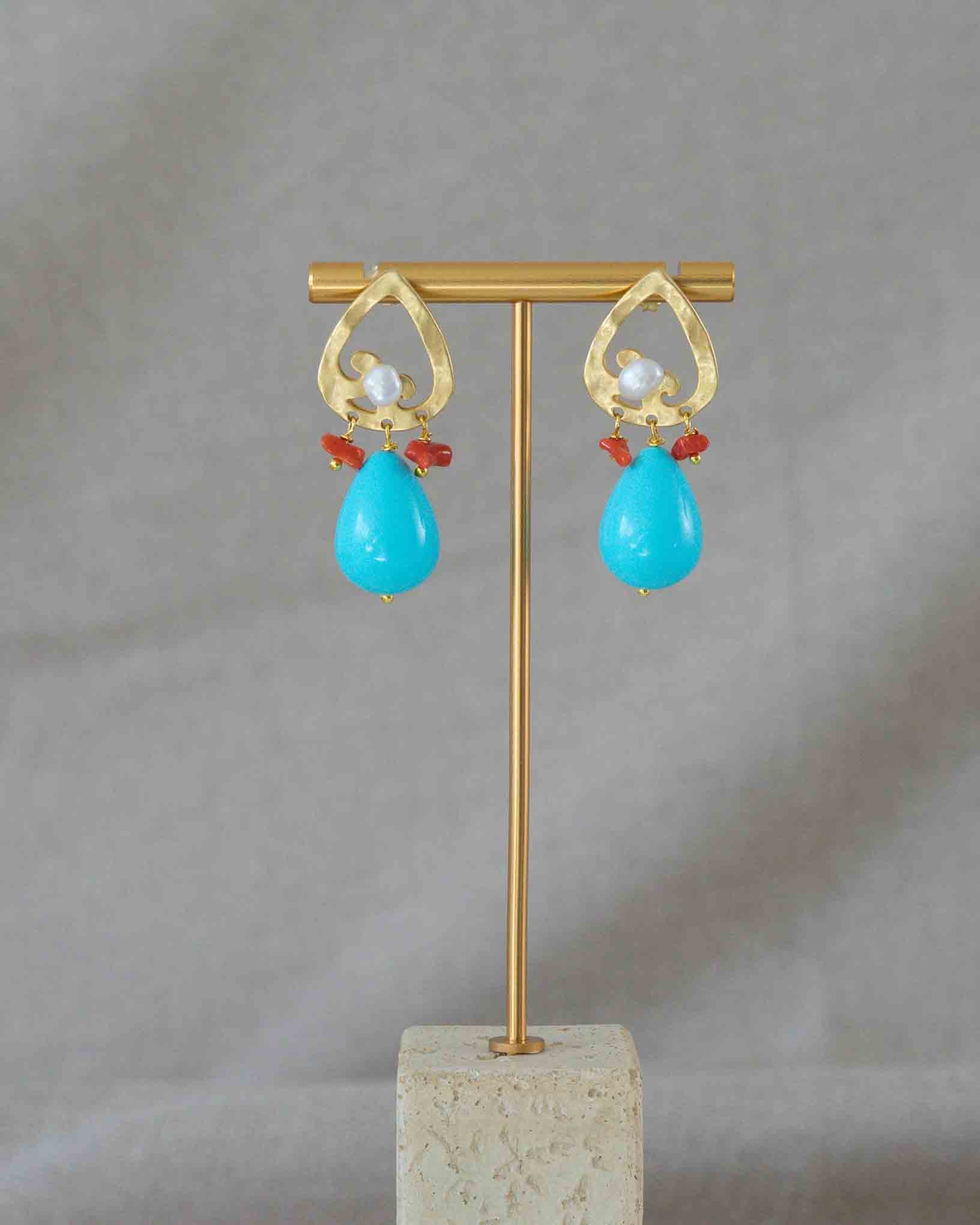 Ohrring Tramontana aus der Kollektion Perle e Coralli von Donna Rachele Jewelry